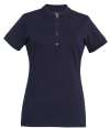 BK614 2372 Brook Taverner Ladies Arlington Premium Cotton Polo Shirt Navy colour image